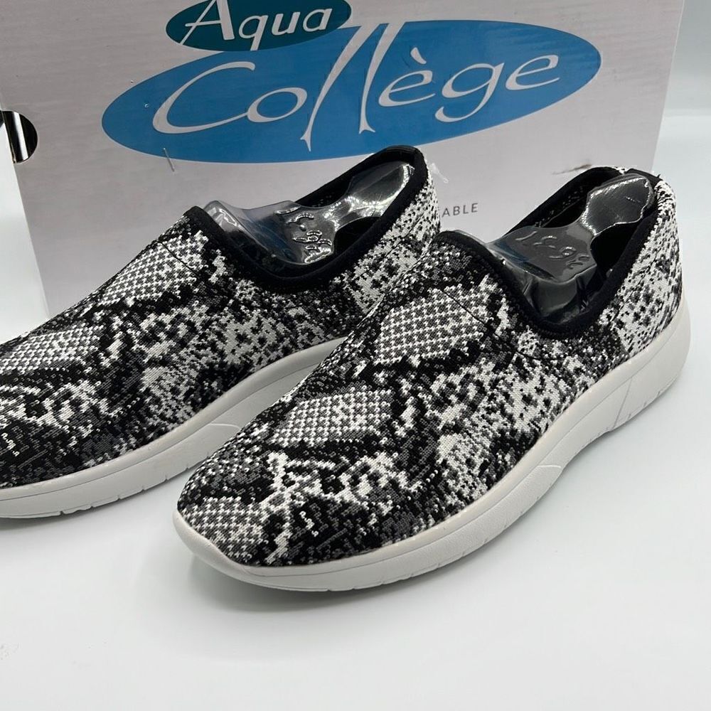 Aqua college Kady black and white knit 6.5M - Picture 3 of 5